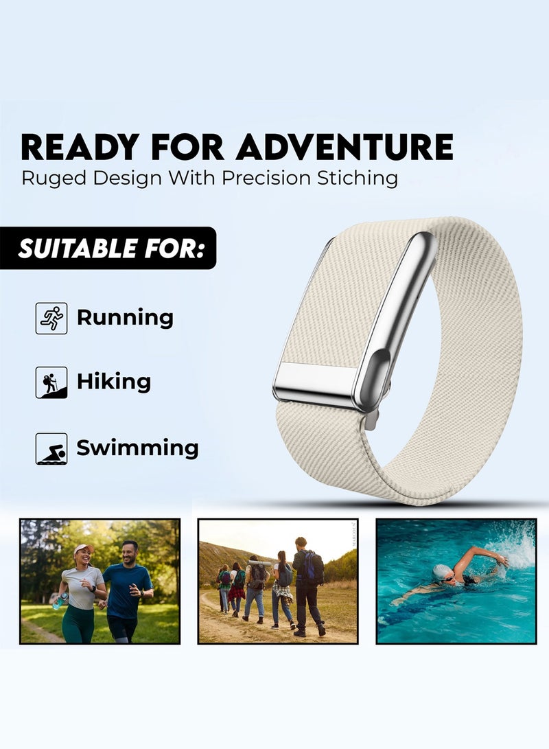 CATANES Replacement Nylon Band for Whoop MG with Silver Clip, Adjustable Wrist Strap for Fitness and Daily Use, for Men & Women- Starlight - Image 5